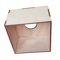 Klosz drewniany do lamp na E27 loft CUBE drewno