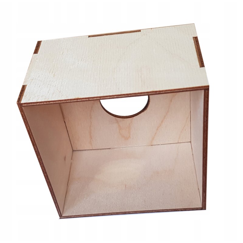 Klosz drewniany do lamp na E27 loft CUBE drewno