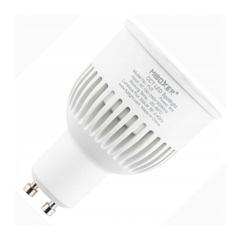 Żarówka INTELIGENTNA LED MiLight FUT107 GU10 6W CCT strefowa RF SMART