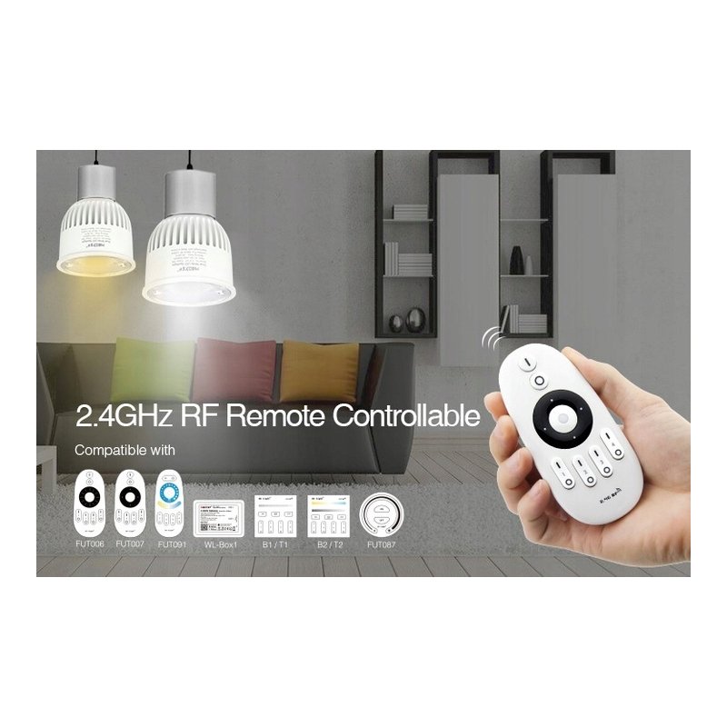 Żarówka INTELIGENTNA LED MiLight FUT107 GU10 6W CCT strefowa RF SMART