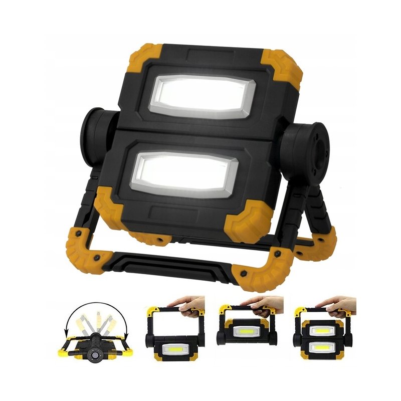 Naświetlacz halogen lampa LED 2x 10W Akumulatorowy