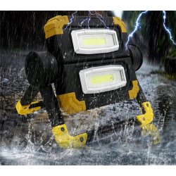 Naświetlacz halogen lampa LED 2x 10W Akumulatorowy
