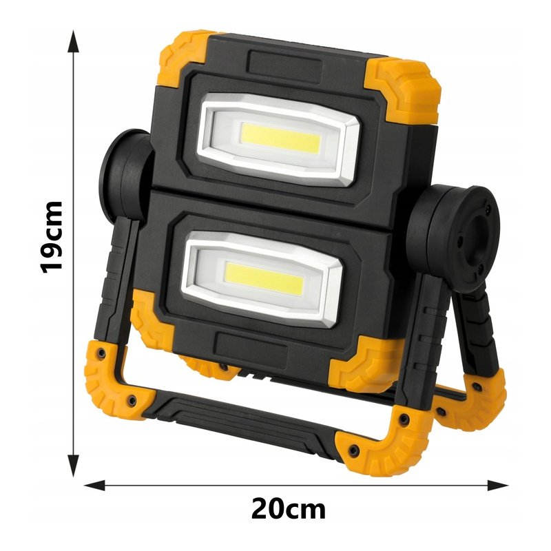 Naświetlacz halogen lampa LED 2x 10W Akumulatorowy