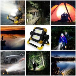 Naświetlacz halogen lampa LED 2x 10W Akumulatorowy