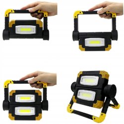 Naświetlacz halogen lampa LED 2x 10W Akumulatorowy