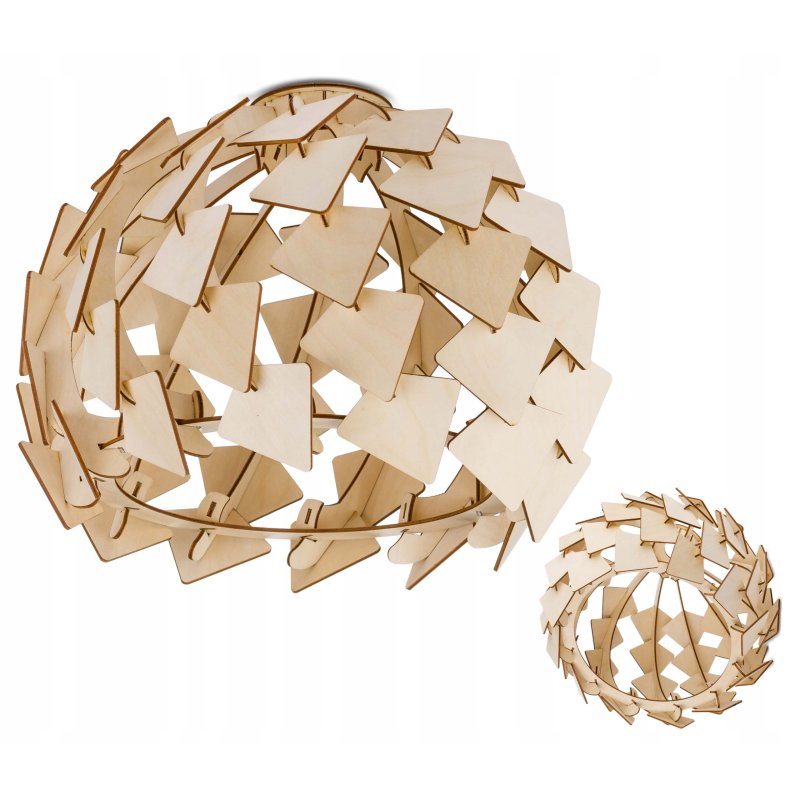 Klosz DREWNIANY do lamp na E27 Loft XXL 41 drewno