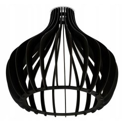 Klosz DREWNIANY czarny do lamp na E27 Loft ALLADYN XXL