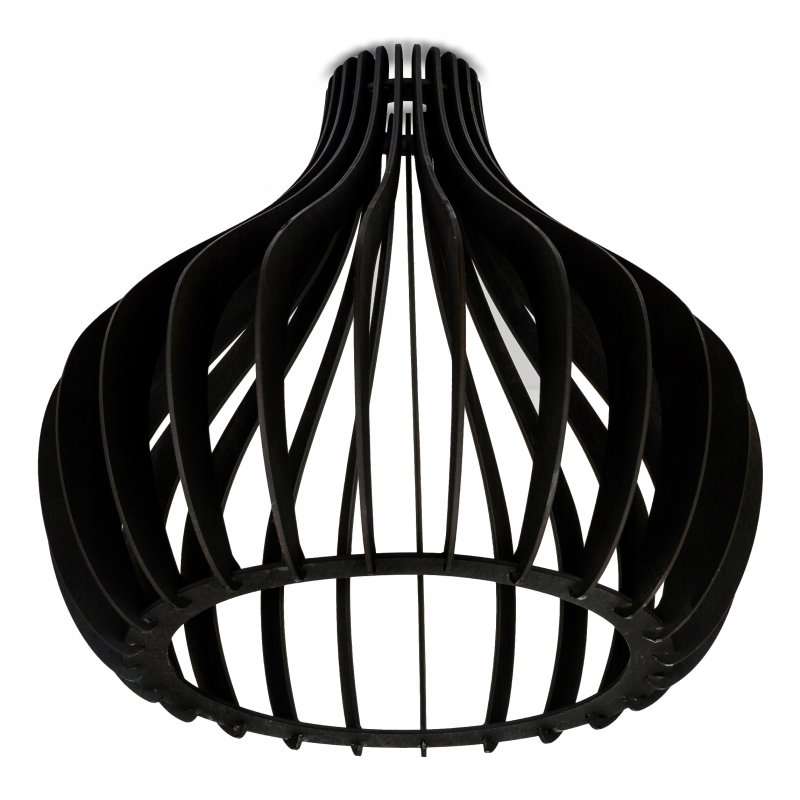 Klosz DREWNIANY czarny do lamp na E27 Loft ALLADYN XXL