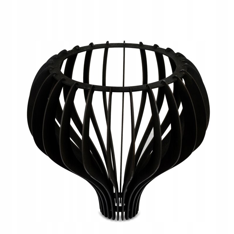 Klosz DREWNIANY czarny do lamp na E27 Loft ALLADYN XXL