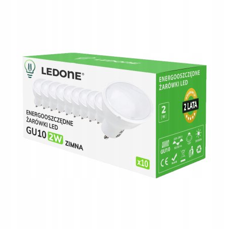 10x Żarówka LED GU10 2W...