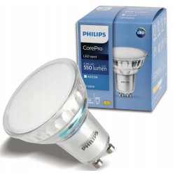 6x Żarówka LED PHILIPS 4.9W Corepro LED spot 550lm GU10 4000 K neutralna