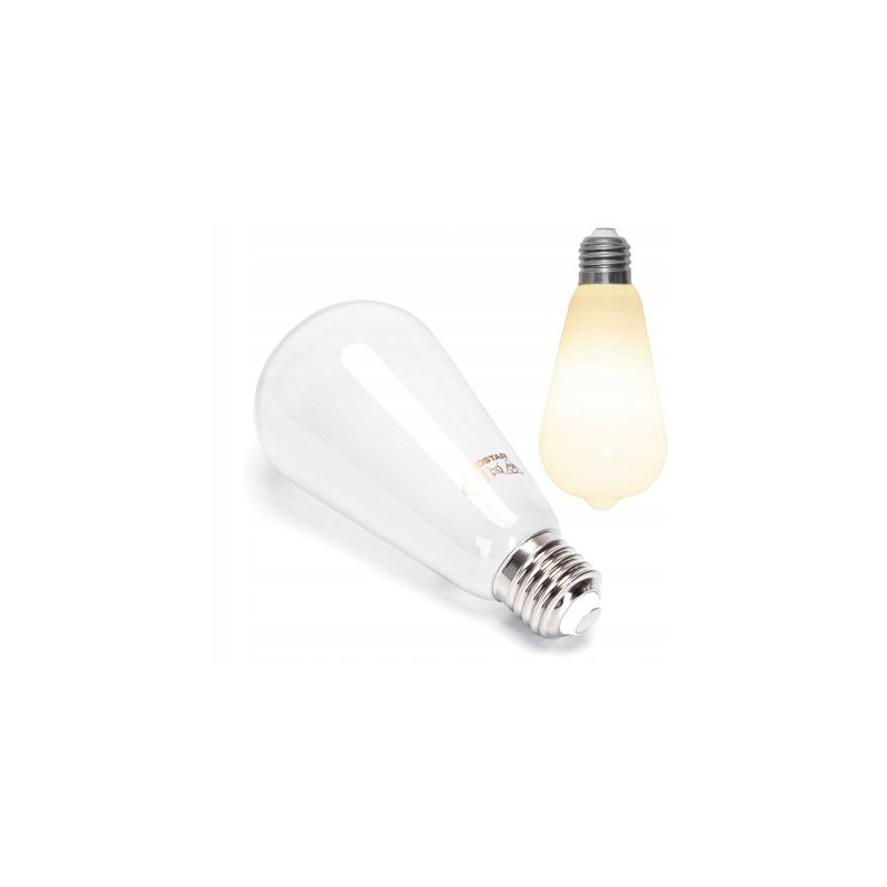 Żarówka E27 ST64 LED 12W Filament biała ciepła SZKLANA MLECZNA