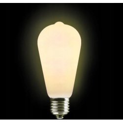 Żarówka E27 ST64 LED 12W Filament biała ciepła SZKLANA MLECZNA