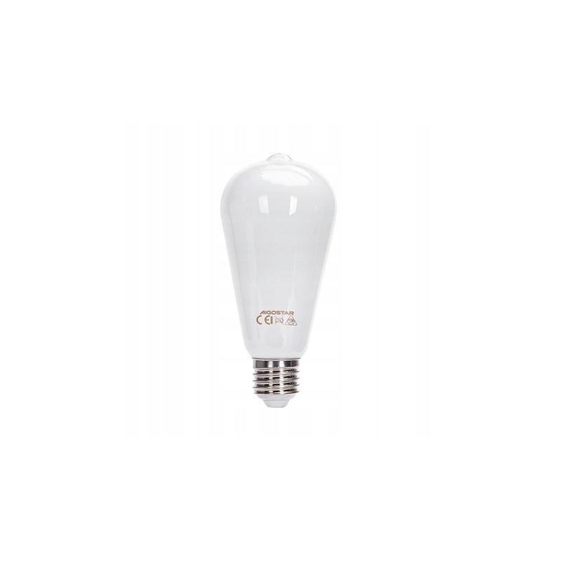 Żarówka E27 ST64 LED 12W Filament biała zimna SZKLANA MLECZNA