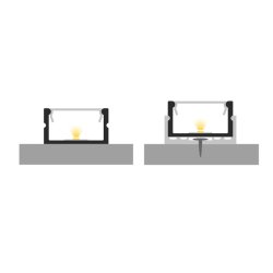 Profil Aluminiowy anodowany do taśm LED SZEROKI 23mm P13-2 klosz MLECZNY 2m