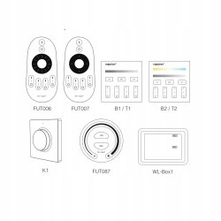 Ściemniacz kontroler MONO 100-240V AC 1.36A TRI-C1 Mi-Light + Push Dimmer