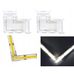 2x Złączka LED MONO CCT COB DIGITAL taśm cyfrowych 3PIN 10mm łącznik kątowy