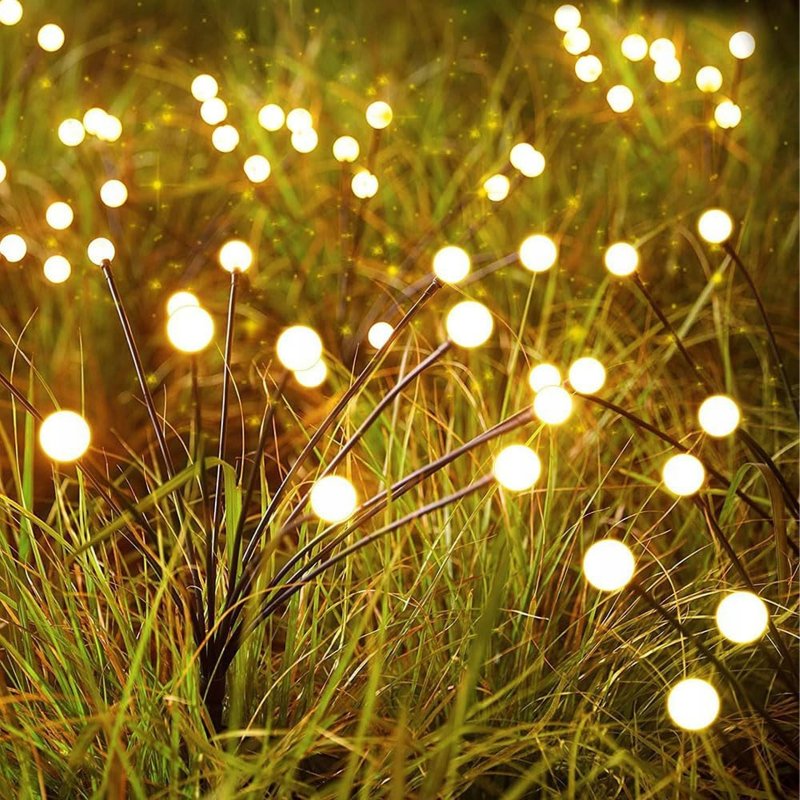Zestaw 2x Lampka ogrodowa SOLARNA WW wbijana LAMPA Firefly ruchome kulki