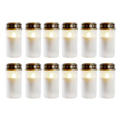 ZNICZ LED IP44 LAMPION MIGAJĄCY płomień na baterię WKŁAD do zniczy wys 10cm