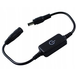 ŚCIEMNIACZ MINI na DC DOTYKOWY 12V 72W do taśm LED COB monokolor CZARNY
