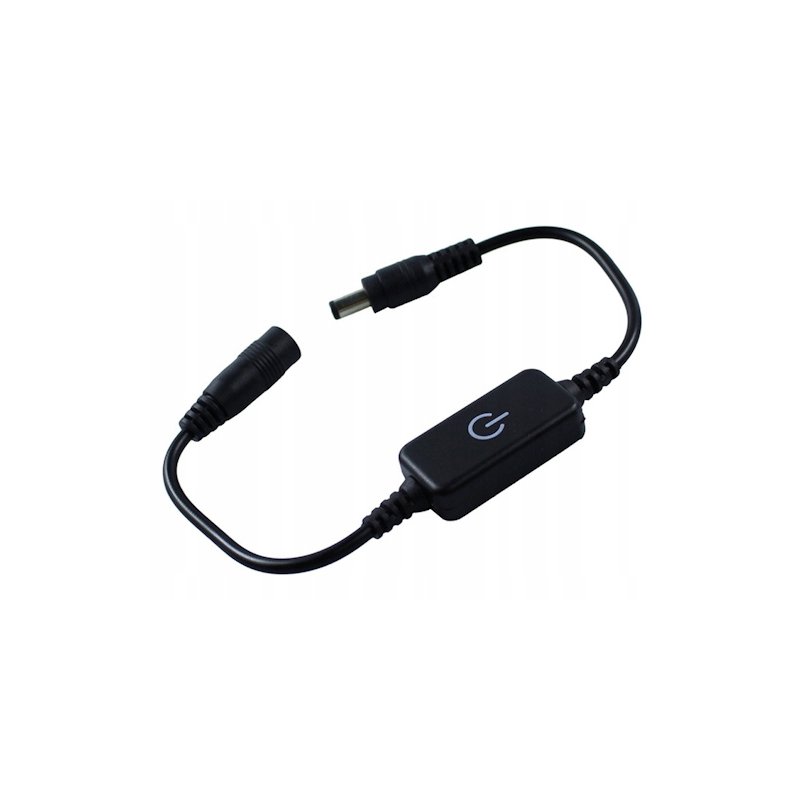ŚCIEMNIACZ MINI na DC DOTYKOWY 12V 72W do taśm LED COB monokolor CZARNY