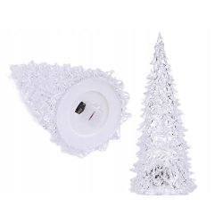 CHOINKA ŚWIĄTECZNA LED RGB lampka 12,5cm dekoracja ozdoba świąteczna Akryl