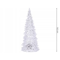 CHOINKA ŚWIĄTECZNA LED RGB lampka 12,5cm dekoracja ozdoba świąteczna Akryl