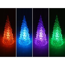 CHOINKA ŚWIĄTECZNA LED RGB lampka 12,5cm dekoracja ozdoba świąteczna Akryl