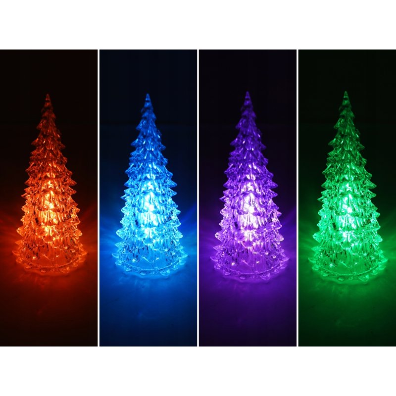 CHOINKA ŚWIĄTECZNA LED RGB lampka 12,5cm dekoracja ozdoba świąteczna Akryl