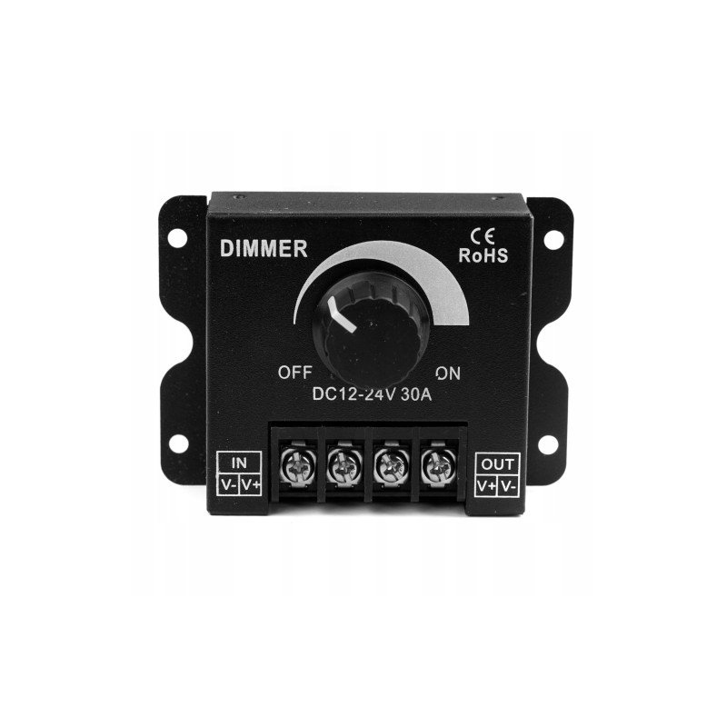 Ściemniacz do led z pokrętłem dimmer 12-24V 30A