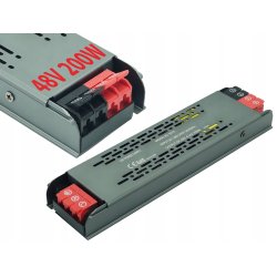 Zasilacz PROFESJONALNY płaski 48V 4,16A 200W IP20 SUPER SLIM do taśm led
