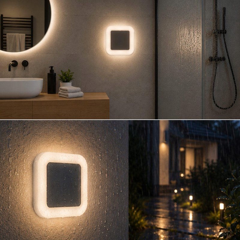Plafon LED lampa sufitowa ścienna 15W NW IP65 zewnętrzna kwadrat