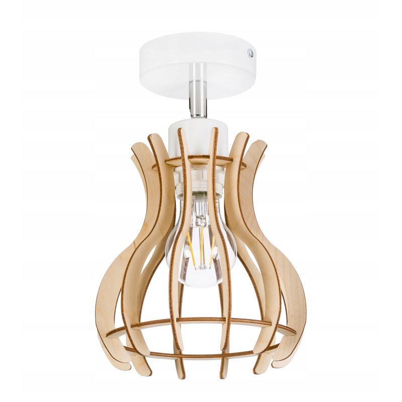 Lampa kinkiet ścienny naE27 regulowany LOFT Drewno