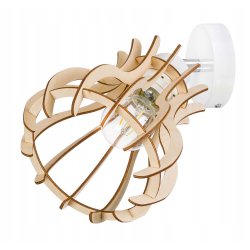 Lampa kinkiet ścienny naE27 regulowany LOFT Drewno