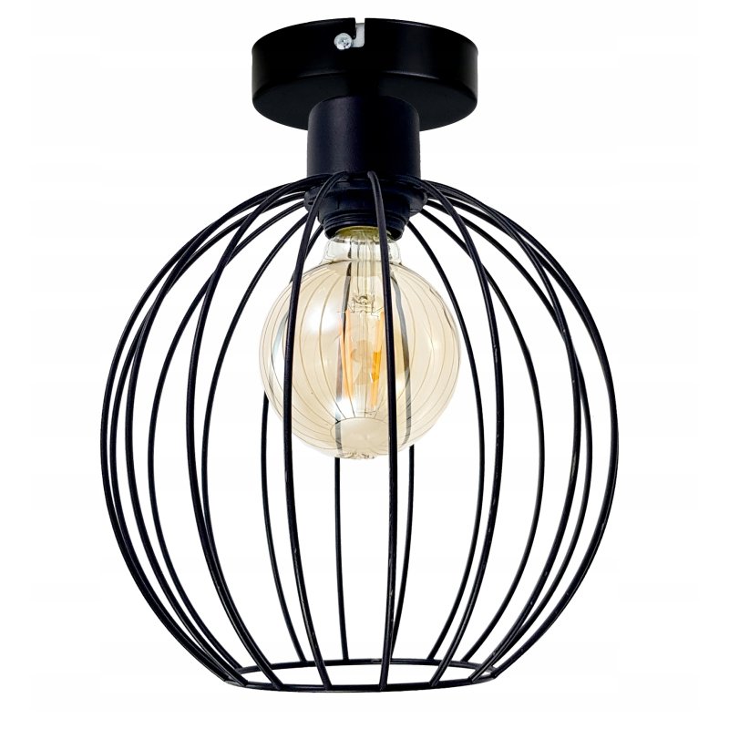 LAMPA stała sufitowa plafon Loft klosz drut na E27