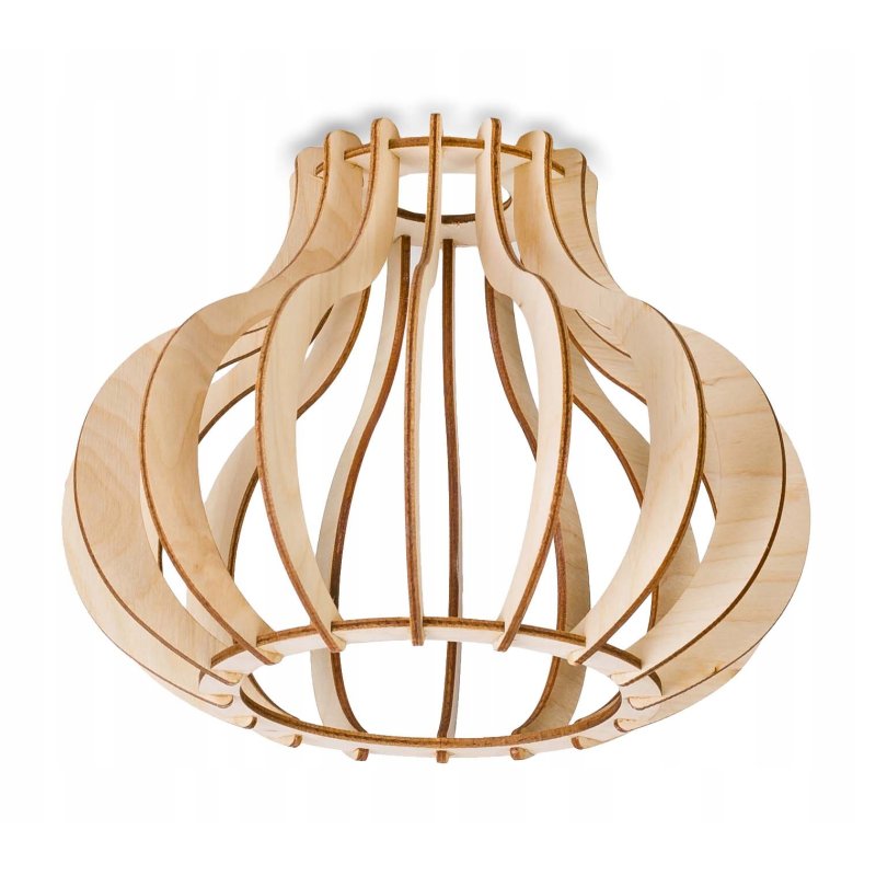LAMPA sufitowa wisząca zwis Loft Drewno na 3x E27