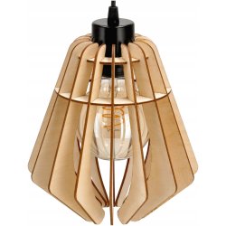 LAMPA wisząca stała żyrandol sufitowa Drewno 1 E27