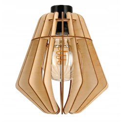 LAMPA wisząca stała żyrandol sufitowa Drewno 1 E27