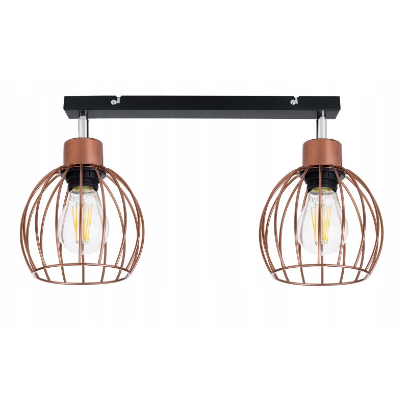 Lampa plafon ruch sufit żyrandol loft drut kula 2