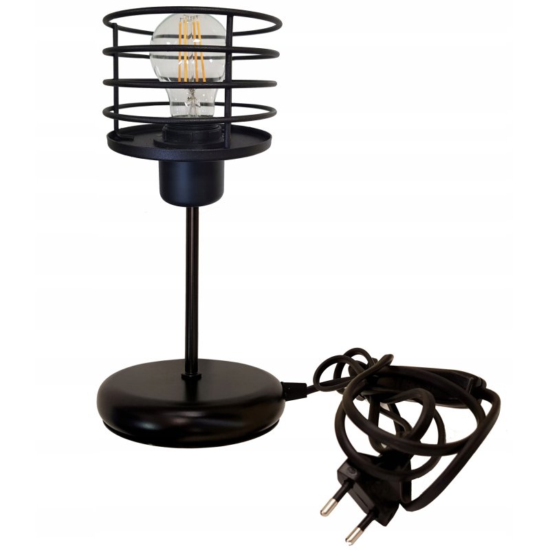 Lampka nocna Lampa stołowa loft na led E27 Drut