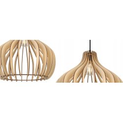 LAMPA WISZĄCA ZWIS żyrandol sufiowa LOFT Drewno 1