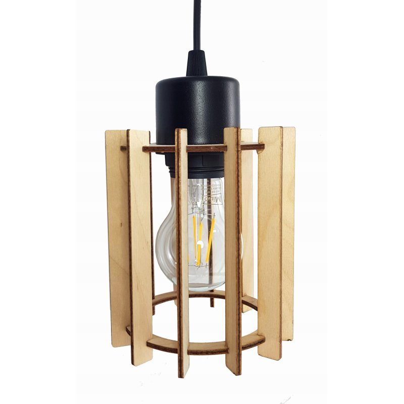 LAMPA WISZĄCA ZWIS żyrandol sufitowa LOFT Drewno 3