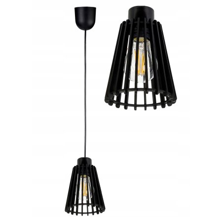 Lampa czarna wisząca zwis...