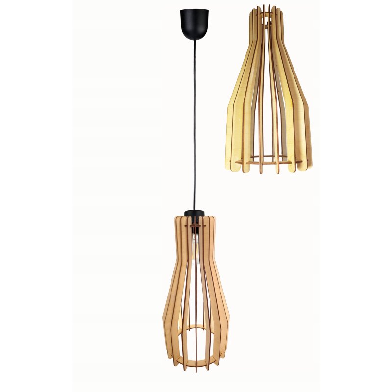 LAMPA WISZĄCA ZWIS żyrandol sufitowa LOFT Drewno 1