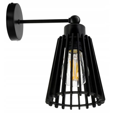 LAMPA czarna kinkiet E27...