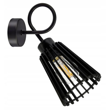 LAMPA czarna kinkiet E27...