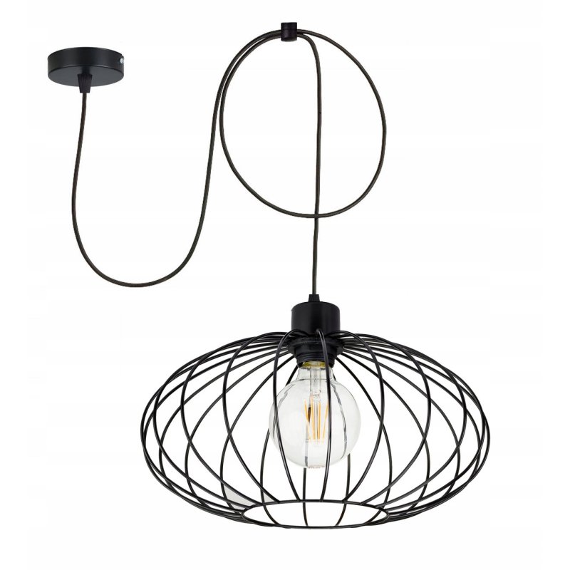 LAMPA sufitowa wisząca ZWIS Loft na E27 PAJĄK elipsa XL 35cm