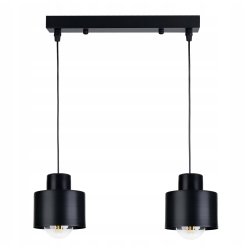 LAMPA wisząca sufitowa ŻYRANDOL ZWIS KUBEK CZARNY
