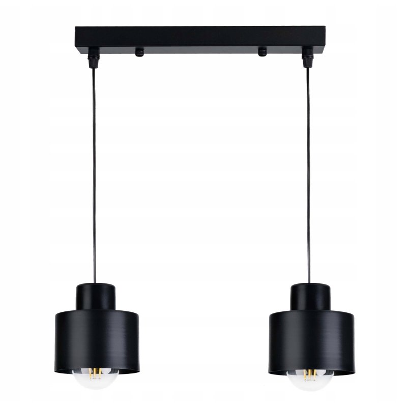 LAMPA wisząca sufitowa ŻYRANDOL ZWIS KUBEK CZARNY