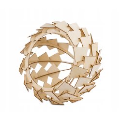 LAMPA sufitowa wisząca zwis Loft biały klosz Drewno XL na 1x E27